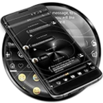 Logo of SMS Messages Spheres Black android Application 