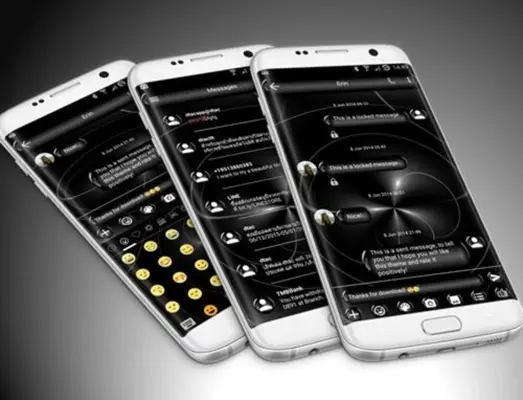 SMS Messages Spheres Black android App screenshot 0