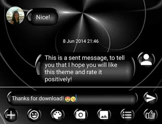 SMS Messages Spheres Black android App screenshot 2