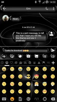 SMS Messages Spheres Black android App screenshot 4