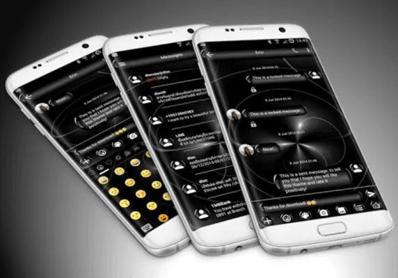 SMS Messages Spheres Black android App screenshot 7